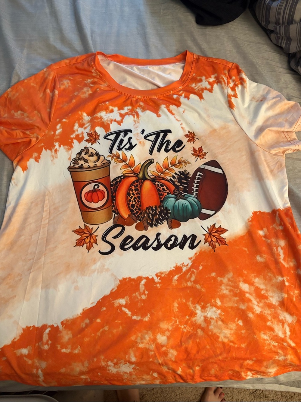Tis The Season Orange Tie-Dye Shirt